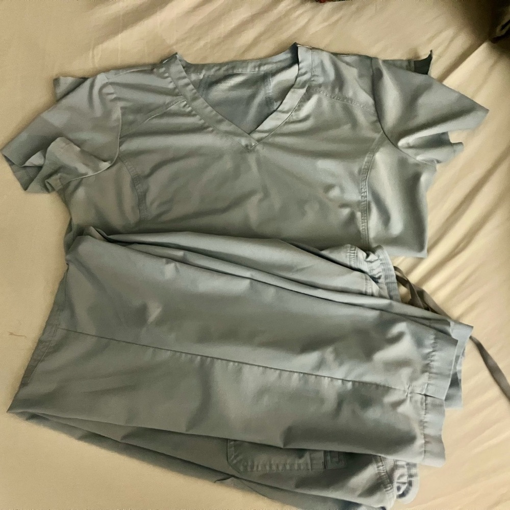 Light Blue Women's Scrub Set